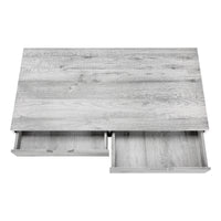 Computer Desk, Home Office, Laptop, Storage Drawers, 48"L, Work, Grey Laminate, Black Metal, Contemporary, Modern Grey Particle Board