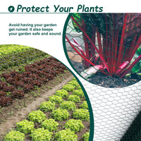 Large Size Galvanized Hexagonal Floral Green Chicken Wire, Outdoor Anti Rust Chicken Wire Poultry Netting For Garden, Large Chicken Coop Wire Fencing 60M Green Metal