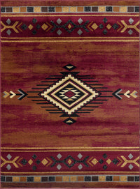 Tribes Gc Yls4002 Red 5 Ft. 3 In. X 7 Ft. 3 In. Southwest Area Rug Red Polypropylene