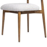 Locke 20.5" Modern Upholstered Dining Chair With Wood Frame, Salt & Pepper Boucle Gray Foam Boucle