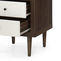 2 Drawer Nightstand Walnut Mdf