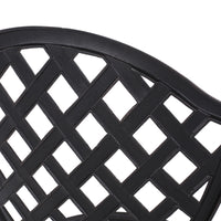 Bono Metal Bistro Set Black Aluminium