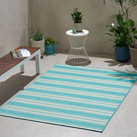 1802G 5'3"X7' Rug Teal Polypropylene