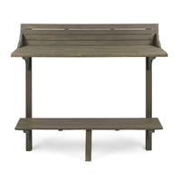 Outdoor Acacia Wood Balcony Bar Table, Gray Finish Gray Garden & Outdoor Acacia Wood