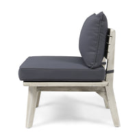 Balmoral Seat Grey Wood Fabric