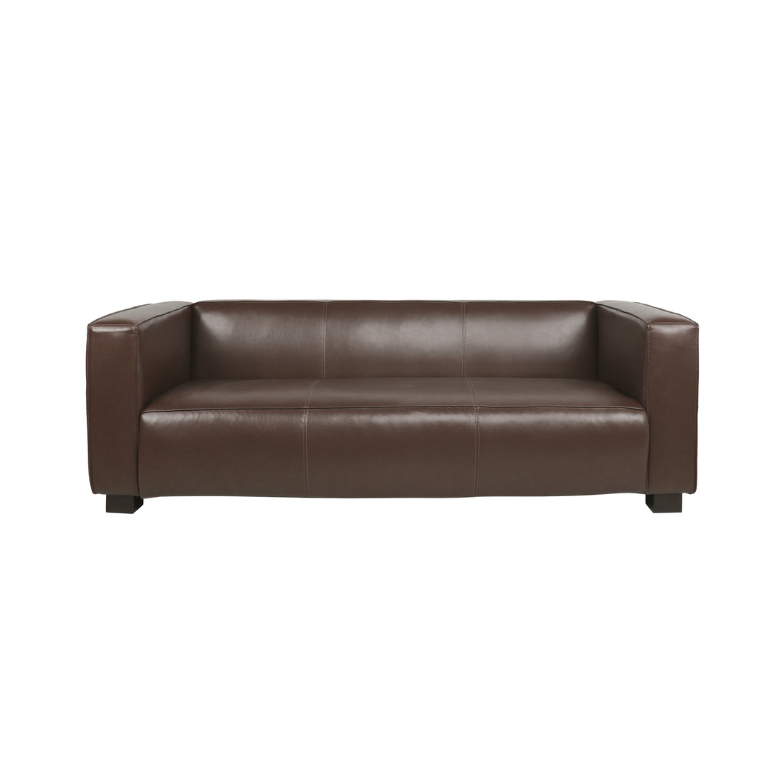 3 Seater Sofa Dark Brown Fabric 3 Seat