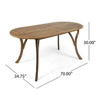 Acacia Wood 70" Dining Table Teak Wood