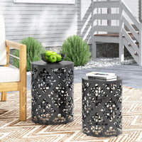 Metal S 2 End Table Black Iron