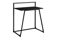 Computer Desk, Home Office, Laptop, 30"L, Work, Black Laminate, Black Metal, Contemporary, Modern Black Mdf