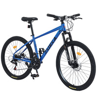 Mountain Bike For Men And Women 26 Inch 24 Speed Suspension Fork Kenda Tires Cycling Blue Garden & Outdoor Steel