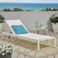 Cape Coral Kd Chaise Lounge White Mesh