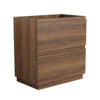 30" Bathroom Vanities With Single Sink Combo, Modern Undermount Bathroom Sink Cabinet With Double Drawer, Freestanding Bathroom Sink Cabinet,Engineering Wood,Brown Brown American Design Engineered Wood