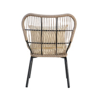 Southport Club Chair Brown Beige Woven Rope