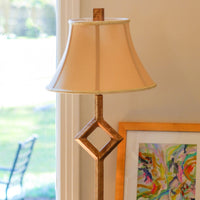 Slant Transitional Bell Softback Lampshade With Washer Fitter, Vintage Gold Gold Shantung