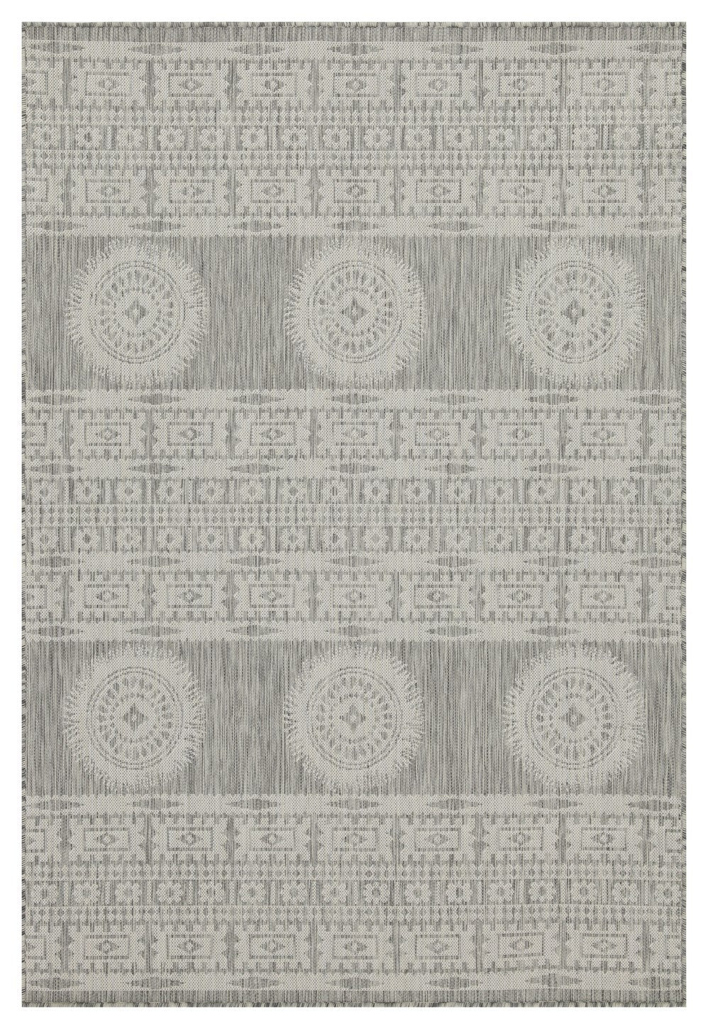 Sunshine Gc Har2024 Silver 7 Ft. 10 In. X 10 Ft. 3 In. Indoor Outdoor Area Rug Silver Polyester Polypropylene