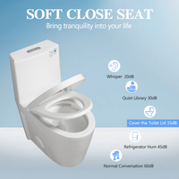 One Piece Toilet, 1.1 1.60 Gpf Water Efficient Dual Flush Elongated Comfort Height Floor Mounted, Standard Size Toilet With Soft Closing Seat Included, Glossy White 24T01 Gw White Ceramic