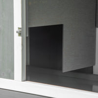 Pawhut Wooden Rabbit Hutch, Outdoor Large Rabbit Cage With Run, Tray, Ramp, Asphalt Roof For 1 3 Rabbits, Guinea Pigs, White White Wood