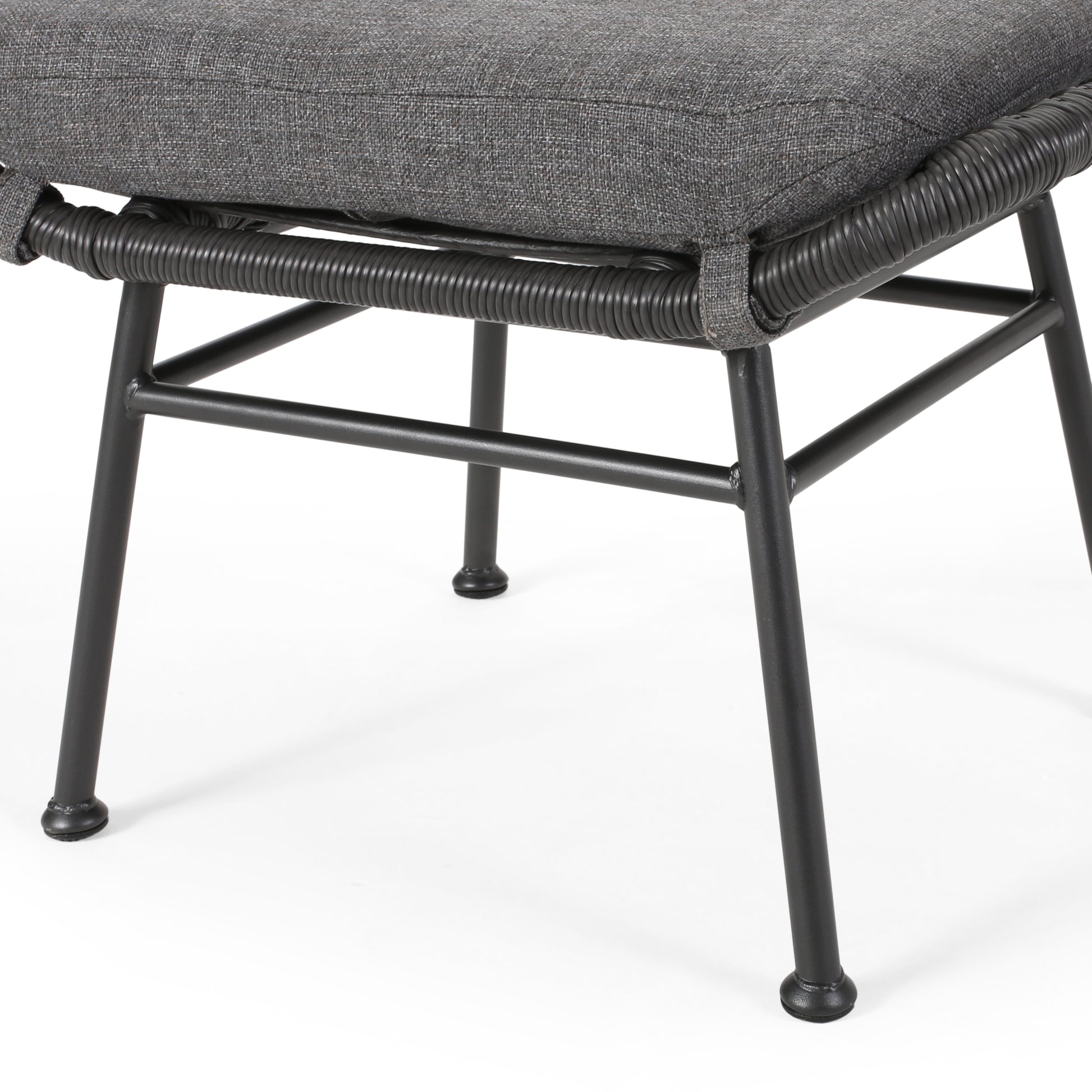 Montana Ottoman Gray Iron Plastic