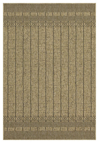 Earth Gc Ntl1008 Jute Black 2 Ft. 7 In. X 7 Ft. 3 In. Indoor Outdoor Area Rug Natural Black Polyester Polypropylene