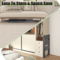 3 Step Ladder Aluminum Light Folding Step Bench Wide Non Slip Pedal 300 Lb Capacity Home Office Portable Ladder Black Black Aluminium