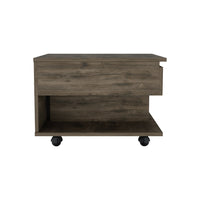 Luanda Lift Top Coffee Table, Casters, One Shelf Dark Brown Brown Freestanding Rectangular Coffee & End Tables Rectangular Particle Board Particle Board