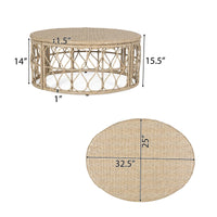 Bruce Coffee Table Brown Rattan