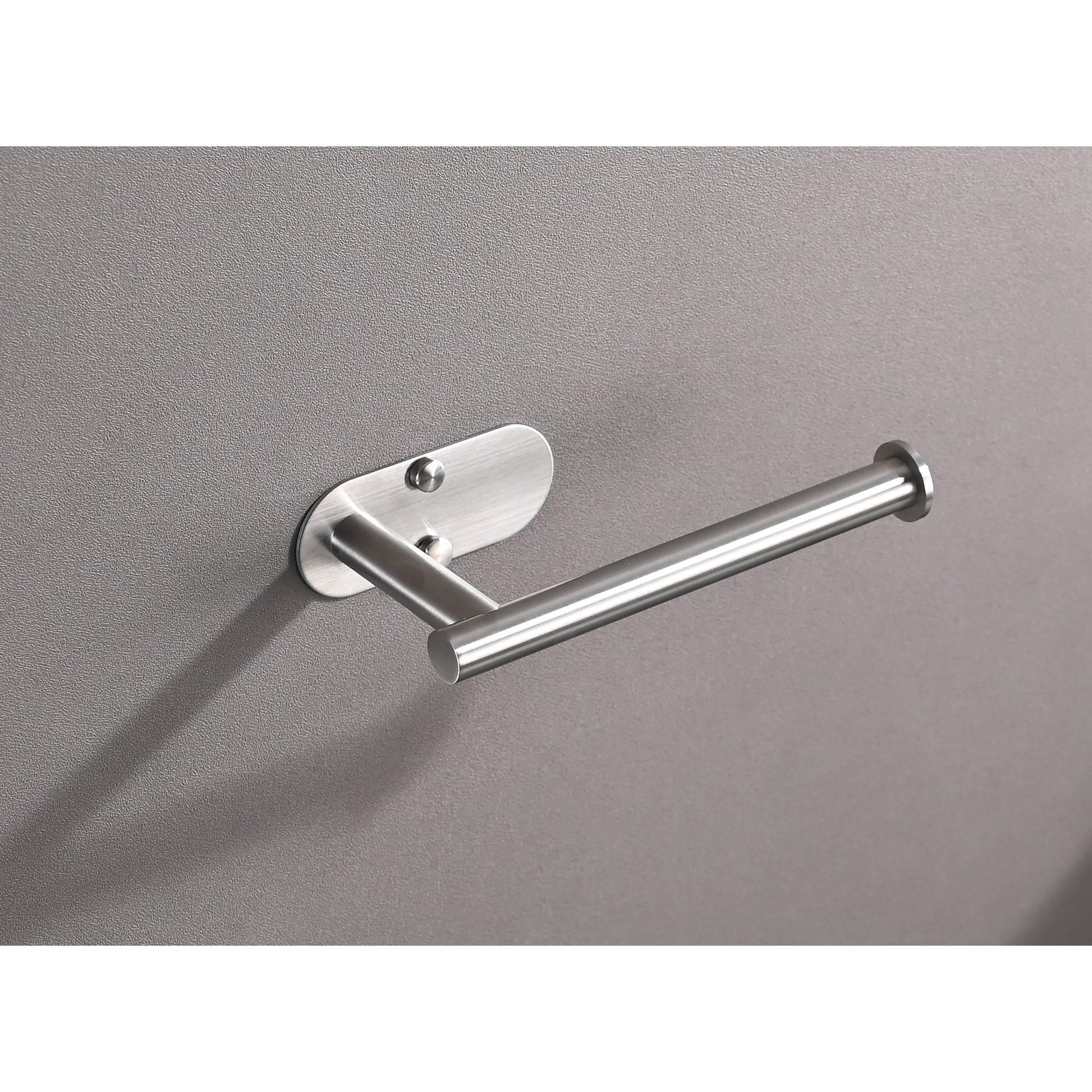 Paper Towel Holder Self Adhesive Or Drilling, Stainless Steel Wall Mounted Paper Towel Holder For Kitchen, Bathroom Brushed Nickel Stainless Steel