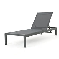 Cape Coral Kd Chaise Lounge Grey Gray Mesh