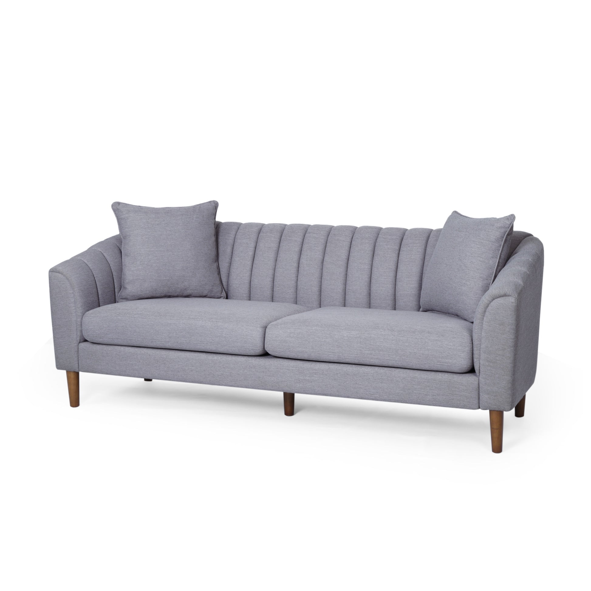 3 Seater Sofa Grey Fabric