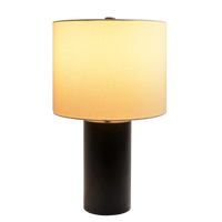 Aura Black Table Lamp With On Off Switch Black Block Base Black,White Table&Floor Lamps Metal