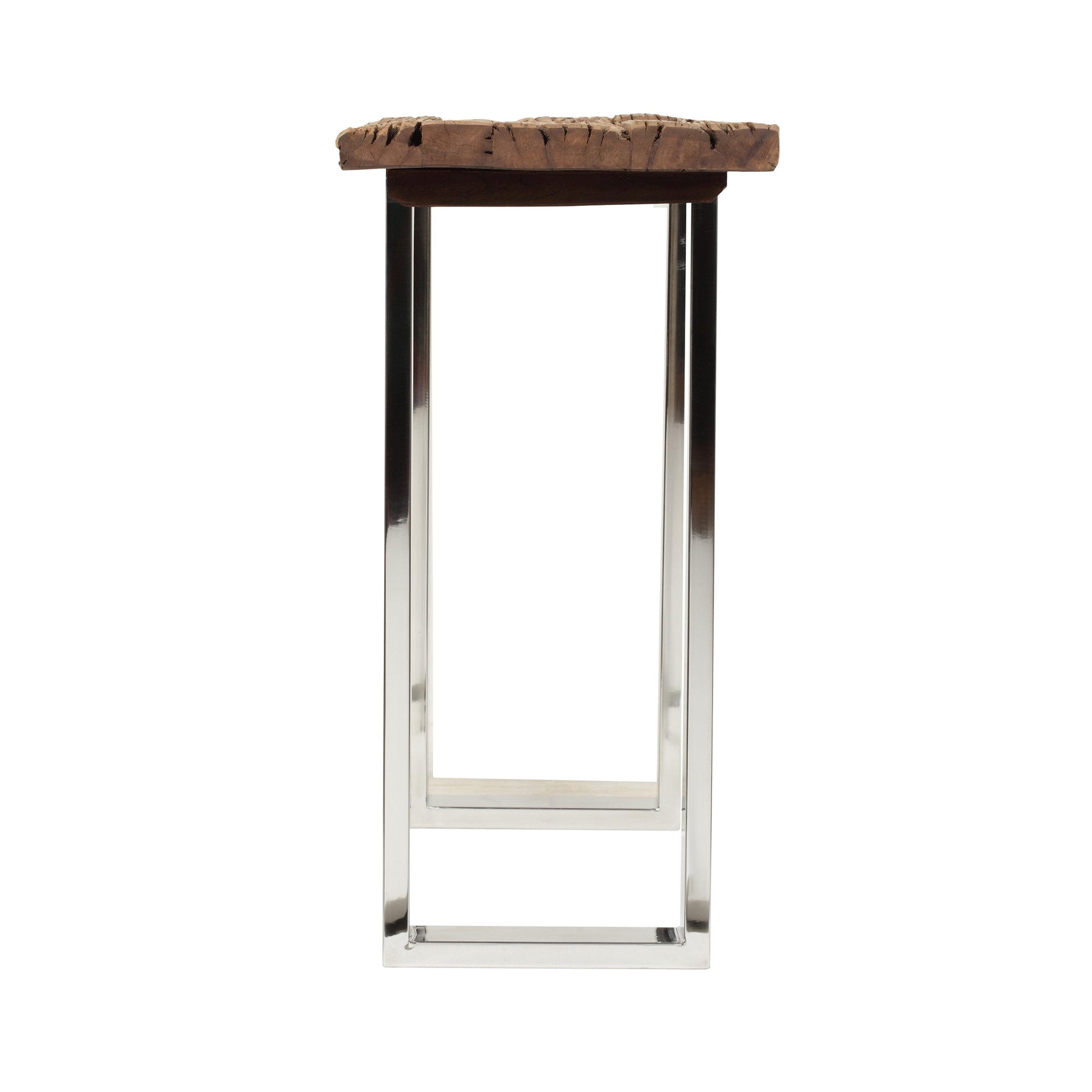 Console Table Natural Wood Metal