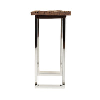 Console Table Natural Wood Metal