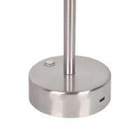 Elegance Rechargeable Led Table Lamp Brushed Nickel Led Touch Switch Brushed Nickel,Silver Table&Floor Lamps Led Metal