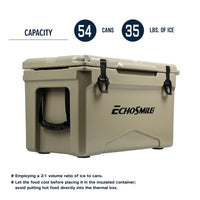 35Qt Khaki Colored Insulated Box Khaki Polyethylene