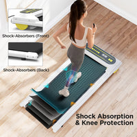 Walking Pad Running Machine Walking Machine For Home Under Desk Treadmill With Led Display And 12 Preset Programs 2.25Hp Portable Treadmill Jogging Machine For Office Small Space White Steel