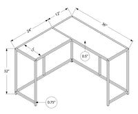 Accent Table, Console, Entryway, Narrow, Corner, Living Room, Bedroom, Brown Laminate, Black Metal, Contemporary, Modern Taupe Particle Board