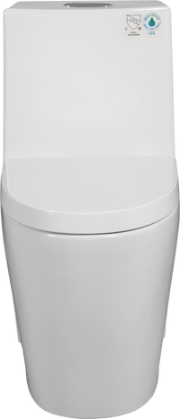 One Piece Toilet, 1.1 1.60 Gpf Water Efficient Dual Flush Elongated Comfort Height Floor Mounted, Standard Size Toilet With Soft Closing Seat Included, Glossy White 24T01 Gw White Ceramic