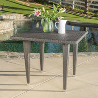 Dominica 35Inch Sq Table Pvc Grey Iron