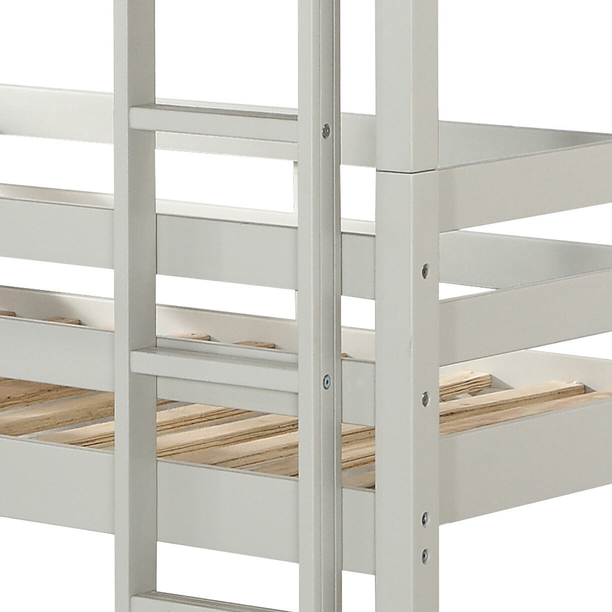 Light Grey Twin Triple Bunk Bed Light Grey Gray Bedroom Wood