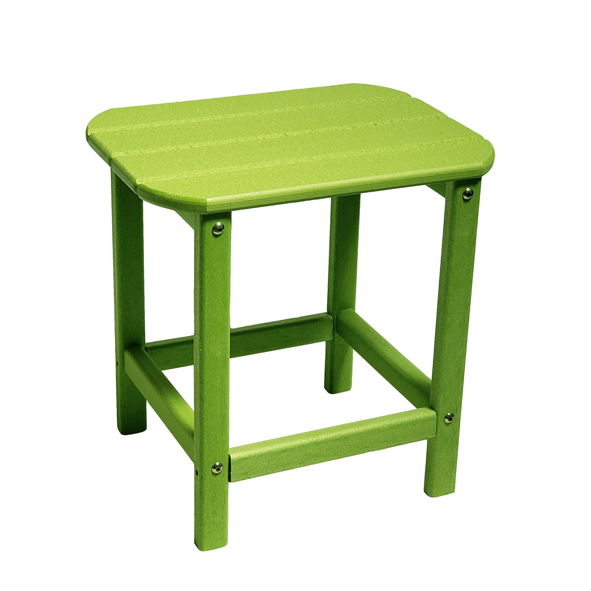 Hdpe Compact Side Table, Perfect For Indoor Outdoor Use, Ultra Durable Weather Resistant Design, Green Light Green Hdpe