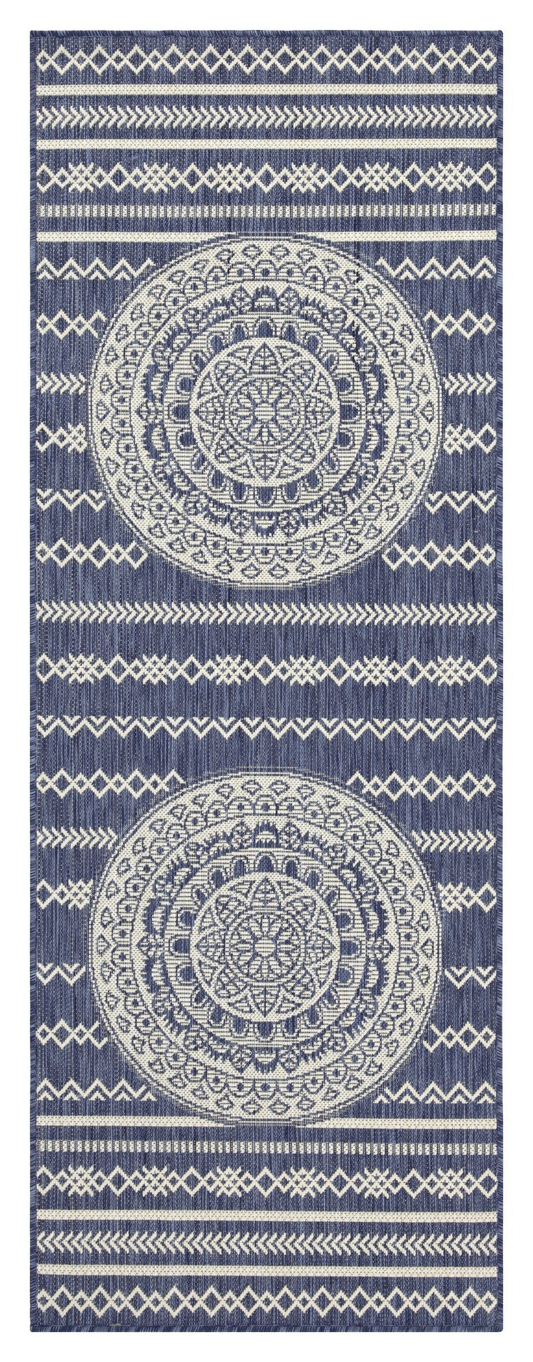 Sunshine Gc Har2016 Blue 5 Ft. 3 In. X 7 Ft. 3 In. Indoor Outdoor Area Rug Blue Polyester Polypropylene