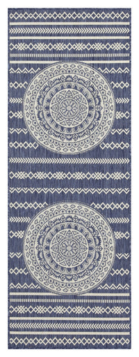 Sunshine Gc Har2016 Blue 5 Ft. 3 In. X 7 Ft. 3 In. Indoor Outdoor Area Rug Blue Polyester Polypropylene