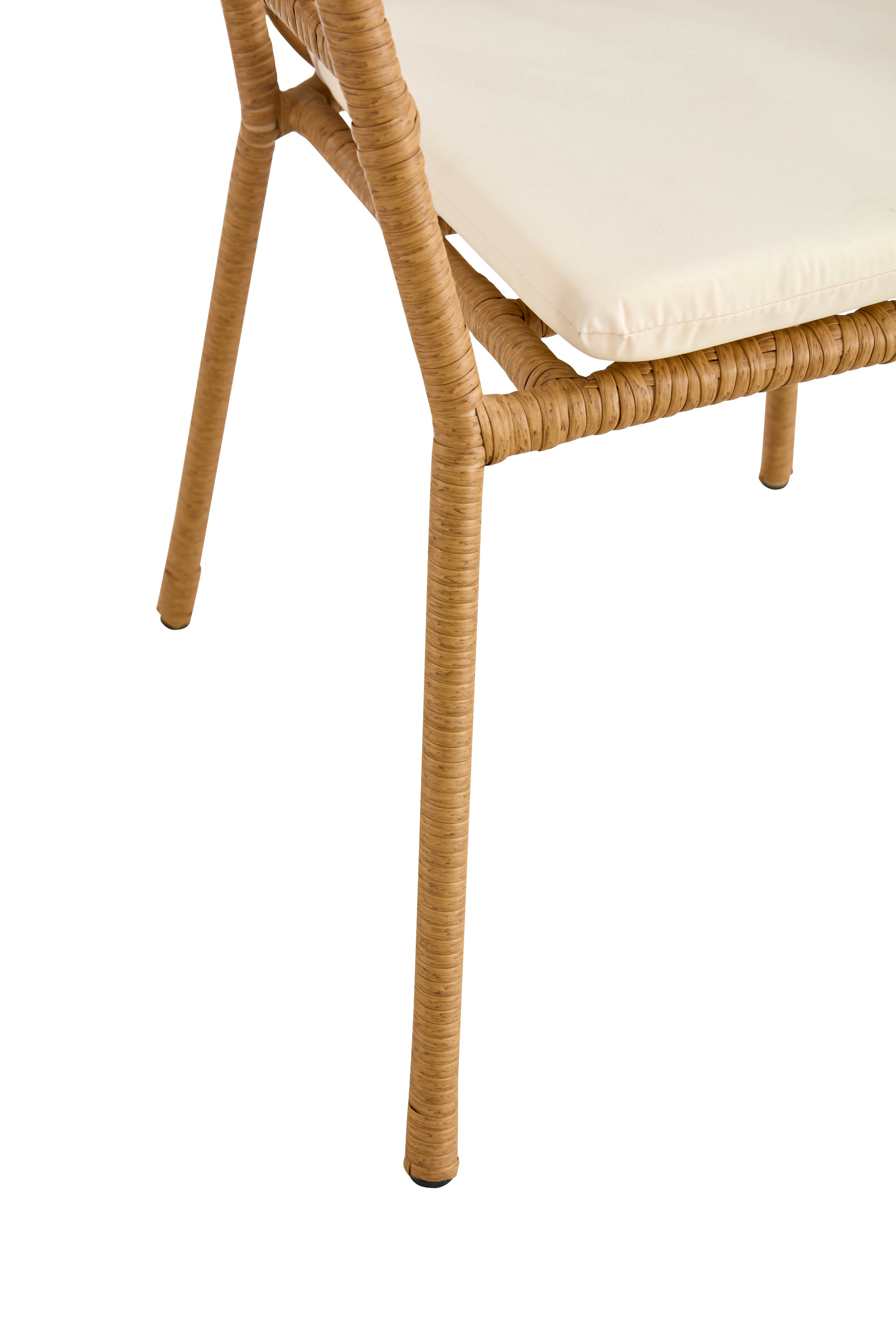 Outdoor Dinner Simple Bamboo Woven Chair 4 Yes Antique Brown Water Resistant Cushion Antique Pe Rattan Iron