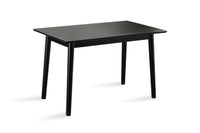 47 Inch Dining Table Black Solid Wood Kitchen Table Dining Table Suitable For Small Space Kitchen Table Modern Home Furniture Black Rubber Wood