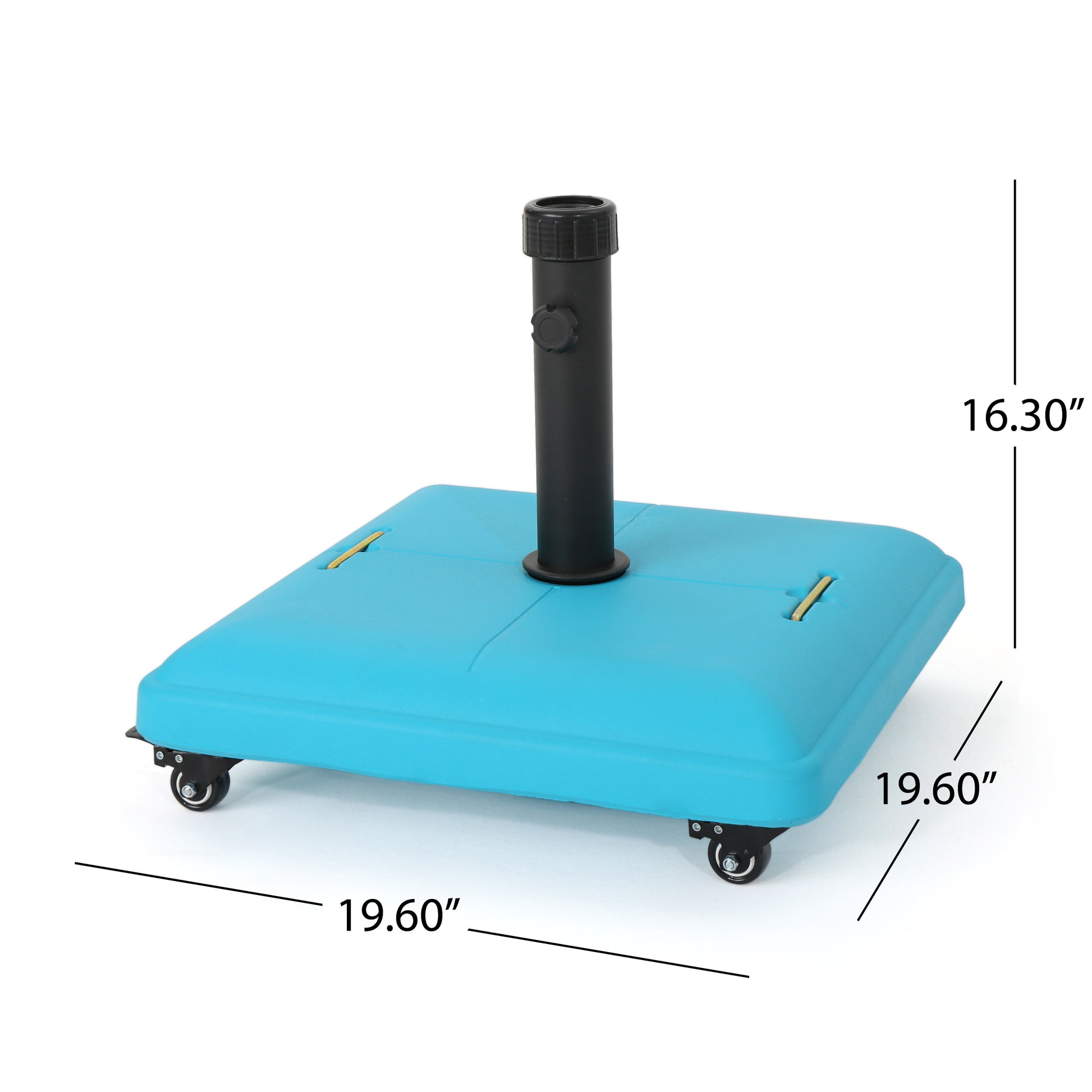 Wheelie Umbrella Base Square Teal Concrete