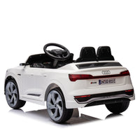 12V Kids Ride On Electric Car W Parents Remote Control,Licensed Audi Sq8 For Kids,Dual Drive,Suspension,Hanging Start,Three Speed Adjustable Music,Volume Control,Led Lights For Kids Aged 3 6. White