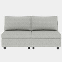 Love Seat Couches, 2 Seater Loveseat Mid Century Modern Sofa Couch With Storage For Small Spaces, Living Room, Dorm, Bedroom Grey Fabric