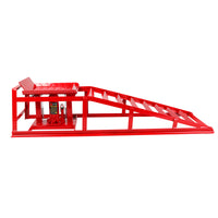 2Pcs 5T Hydraulic Car Ramps, Heavy Duty Hydraulic Vehicle Ramps Lift Ramp, Portable Car Ramps For Oil Changes, Car Lifts For Home Garage, Vehicle Auto Garage Repair Red Steel