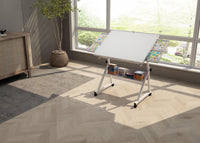 Jigsaw Puzzle Table White Gray Metal