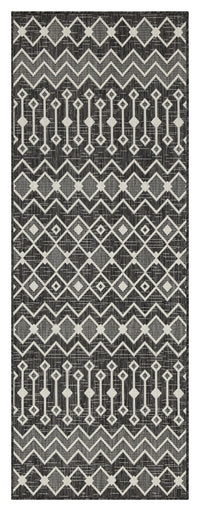 Sunshine Gc Har2020 Anthracite 5 Ft. 3 In. X 7 Ft. 3 In. Indoor Outdoor Area Rug Anthracite Polyester Polypropylene